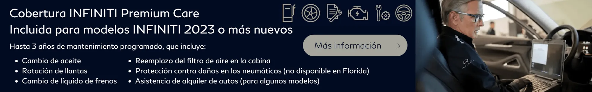 INFINITI Premium Care Coverage Included for 2023 or Newer INFINITI Models