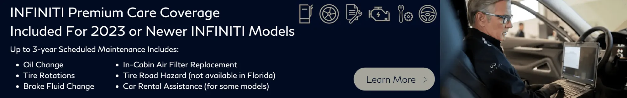 INFINITI Premium Care Coverage Included for 2023 or Newer INFINITI Models